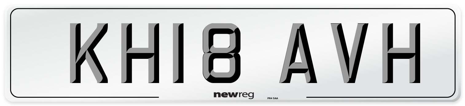 KH18 AVH Number Plate from New Reg